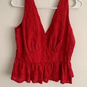 Red VNeck top